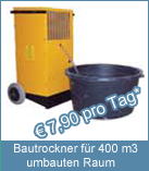 Bautrockner fr 400 m3 umbauten Raum